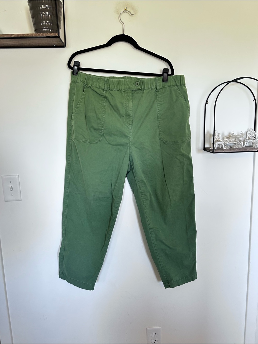 Universal Standard Green Elastic Paperbag Waist Pants Size Medium/2X/18/20